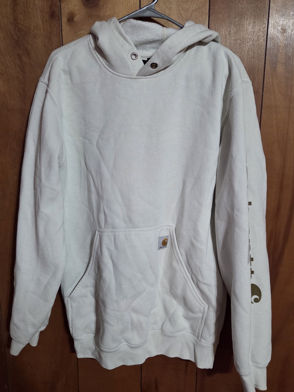 Carhartt Men’s White Hooded Work Sweatshirt Midweight Medium